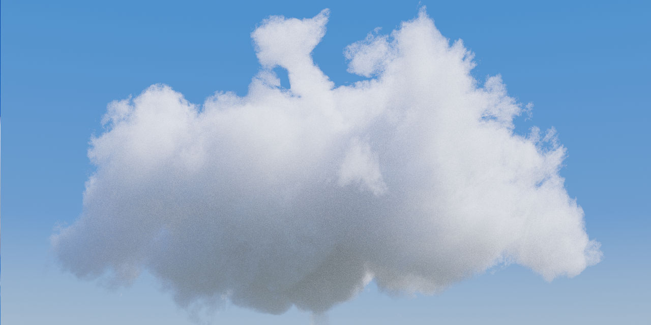 Ejemplo de renderizado de una nube generado con el add-on.