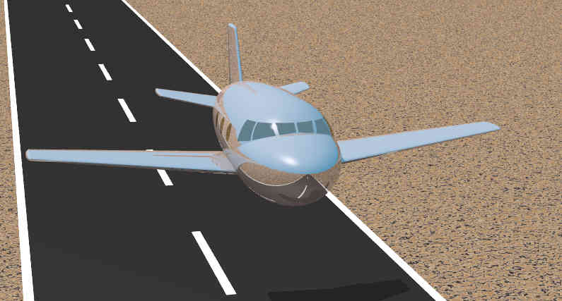 Avión hecho con POV-Ray